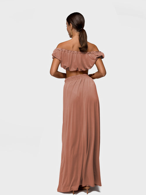 "JANNET" SKIRT TERRACOTTA SHADE