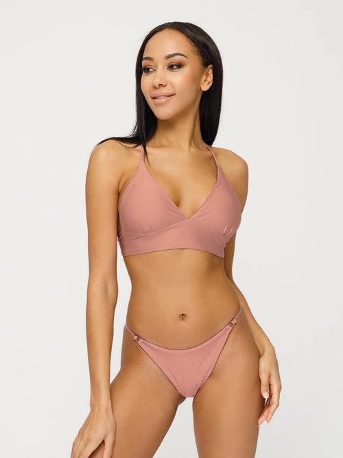 Sexy stylish brazilian bikini "MEGGI DUSTY ROSE GLOSSY" / swimsuit two-piecies