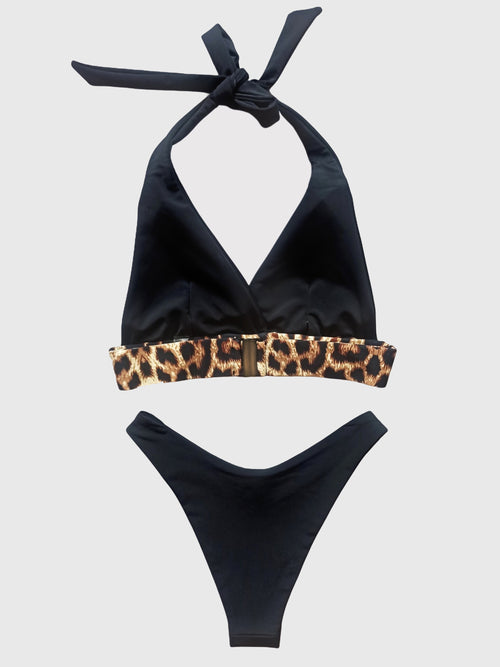 SIMBY BLACK WITH LEOPARD