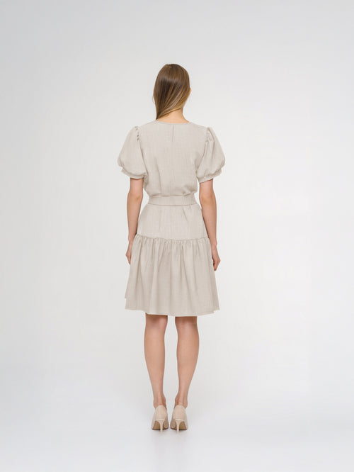 LINEN DRESS "DIDI" IVORY