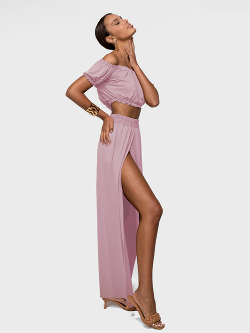 SET JANNET TOP AND SKIRT POWDERY LAVENDER