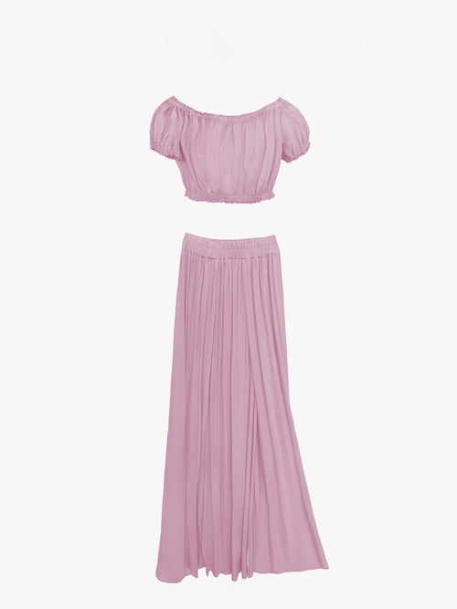 SET JANNET TOP AND SKIRT POWDERY LAVENDER