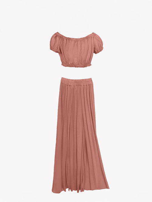 "JANNET" SKIRT TERRACOTTA SHADE