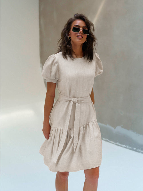 LINEN DRESS "DIDI" IVORY
