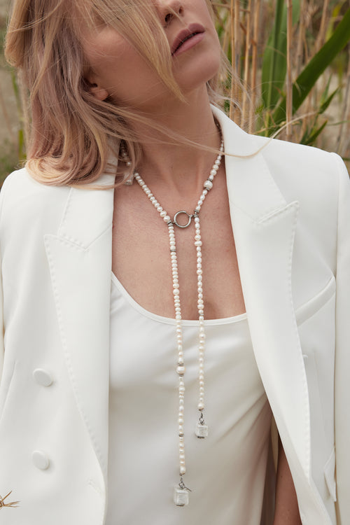 "Voice of the ocean" Tie Necklace by Puffoni