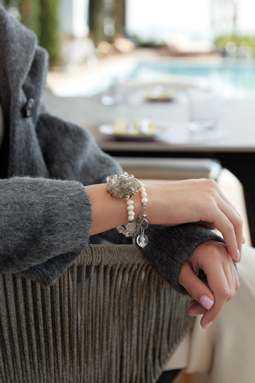 "Grey Rose" Choker-Bracelet by Puffoni