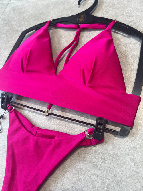 Sexy stylish brazilian bikini "MEGGI RASPBERRY DUSTY ROSE GLOSSY" / swimsuit two-piecies