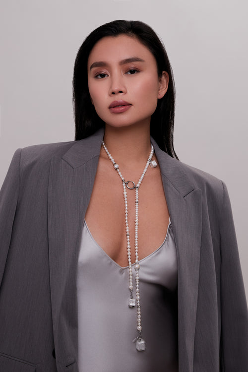 "Voice of the ocean" Tie Necklace by Puffoni