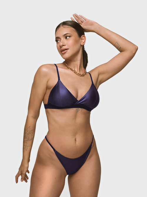 LEILA DARK NAVY SHINE
