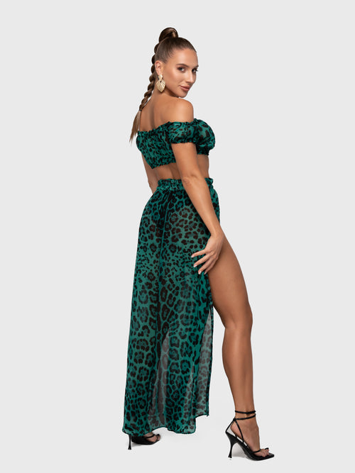 SET JANNET GREEN LEOPARD
