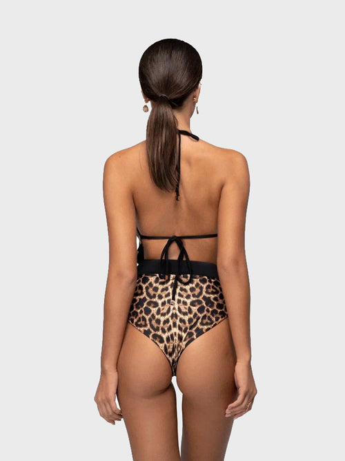 QUEEN ONE-PIECE SWIMSUIT WITH LEOPARD PRINT