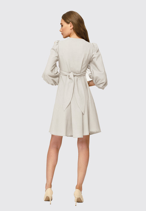 LINEN DRESS "ICE CREAM" IN IVORY