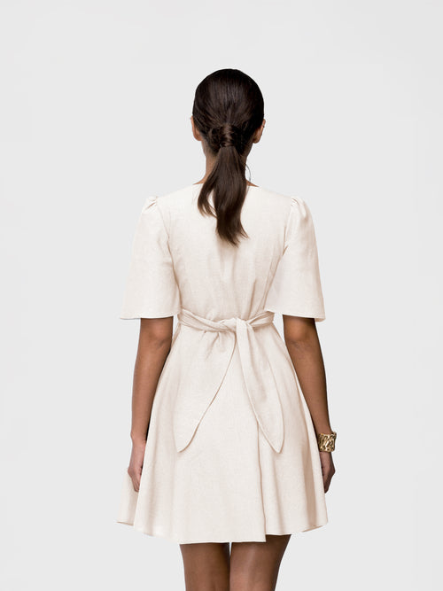 LINEN DRESS "ANGY" IN IVORY