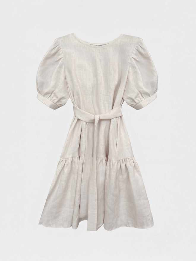 LINEN DRESS "DIDI"  IVORY