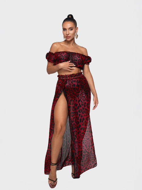 SET JANNET RED LEOPARD