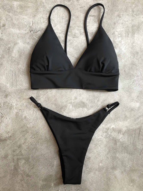 Sexy stylish brazilian bikini&nbsp; "MEGGI BLACK MATTE&nbsp;" / swimsuit two-piecies