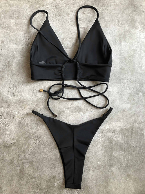 Sexy stylish brazilian bikini&nbsp; "MEGGI BLACK MATTE&nbsp;" / swimsuit two-piecies