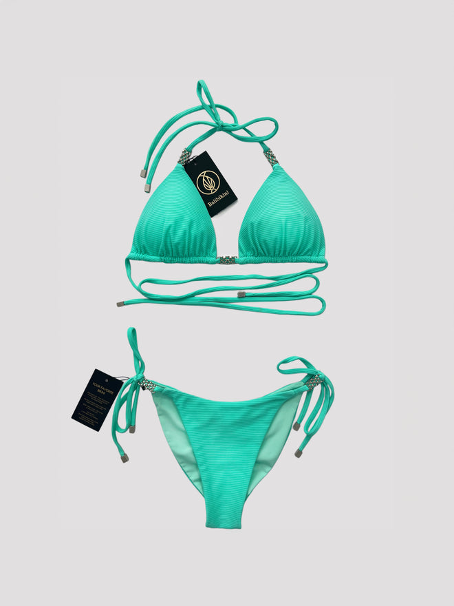 MIA RIBBED MINT BIKINI