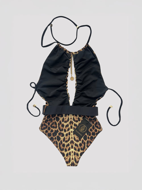 QUEEN ONE-PIECE SWIMSUIT WITH  LEOPARD PRINT