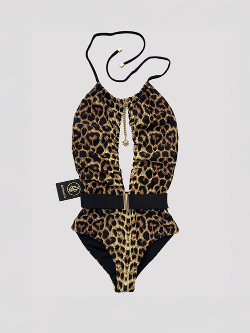 QUEEN ONE-PIECE SWIMSUIT WITH  LEOPARD PRINT