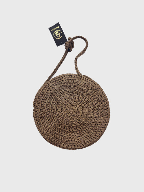 Knitted bag Mocha Mousse Flower Rose