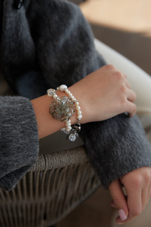 "Grey Rose" Choker-Bracelet by Puffoni