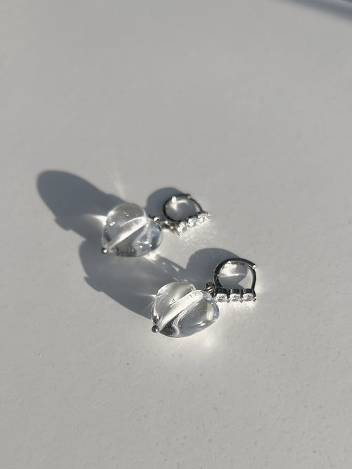 "Clear Ice" earrings by Puffoni