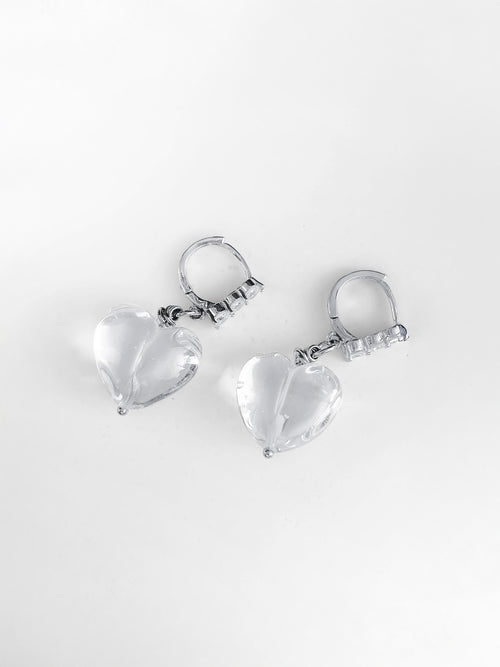 "Clear Ice" earrings by Puffoni